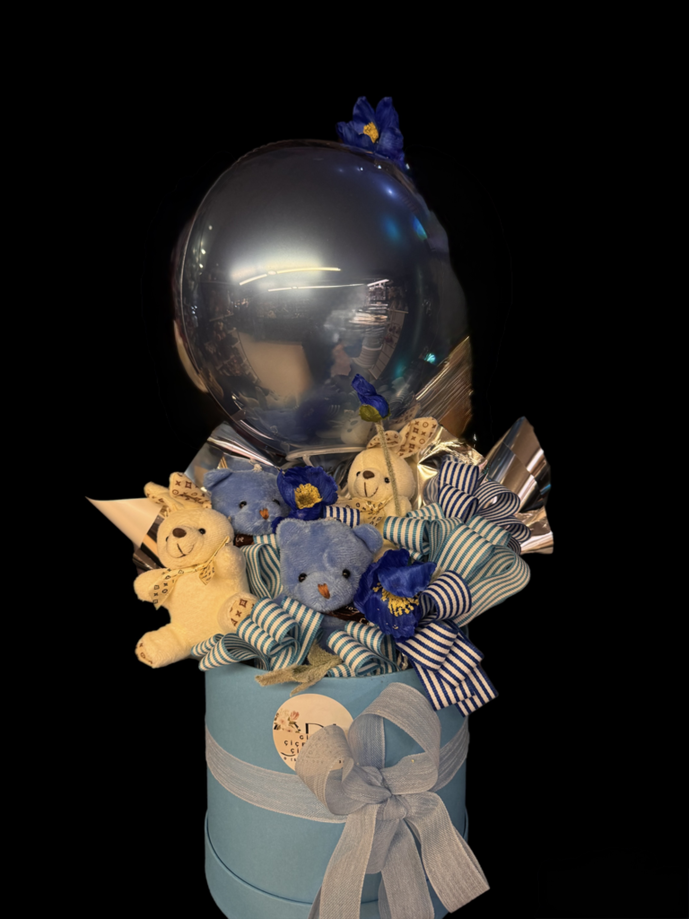 Balon Ayıcık Kutusu Mavi