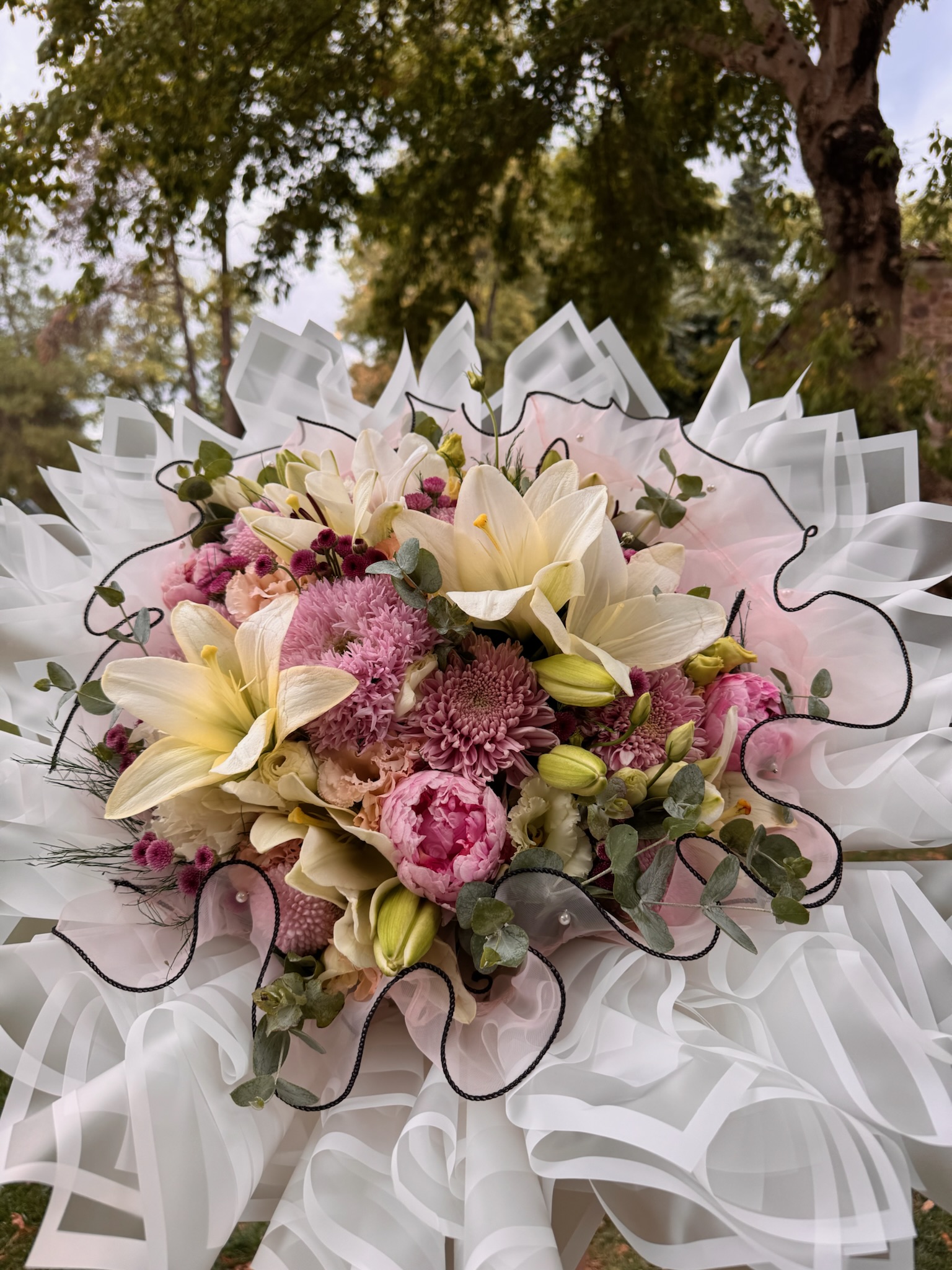 soft tonlarda ithal buket